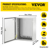 VEVOR NEMA Steel Enclosure, 20 x 16 x 10\'\' NEMA 4X Steel Electrical Box, IP66 Waterproof & Dustproof, Outdoor/Indoor Electrical Junction Box, with Mounting Plate
