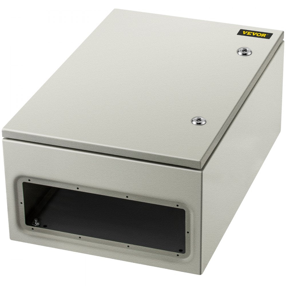 VEVOR NEMA Steel Enclosure, 24 x 16 x 10\'\' NEMA 4X Steel Electrical Box, IP66 Waterproof & Dustproof, Outdoor/Indoor Electrical Junction Box, with Mounting Plate
