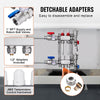 VEVOR 2-Branch Radiant Heat Manifold, 1/2" PEX Tubing Manifold, Stainless Steel PEX Manifold for Hydronic Radiant Floor Heating, Radiant Heat PEX Manifold Kit with 1/2" Adapters Included
