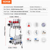 VEVOR 3-Branch Radiant Heat Manifold, 1/2" PEX Tubing Manifold, Stainless Steel PEX Manifold for Hydronic Radiant Floor Heating, Radiant Heat PEX Manifold Kit with 1/2" Adapters Included