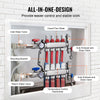 VEVOR 4-Branch Radiant Heat Manifold, 1/2" PEX Tubing Manifold, Stainless Steel PEX Manifold for Hydronic Radiant Floor Heating, Radiant Heat PEX Manifold Kit with 1/2" Adapters Included