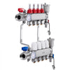VEVOR 4-Branch Radiant Heat Manifold, 1/2" PEX Tubing Manifold, Stainless Steel PEX Manifold for Hydronic Radiant Floor Heating, Radiant Heat PEX Manifold Kit with 1/2" Adapters Included