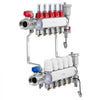 VEVOR 5-Branch Radiant Heat Manifold, 1/2" PEX Tubing Manifold, Stainless Steel PEX Manifold for Hydronic Radiant Floor Heating, Radiant Heat PEX Manifold Kit with 1/2" Adapters Included