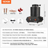 VEVOR Gold Melting Furnace, 1350W, 2102 ℉ Max Temperature, Digital Electric Melting Furnace with 1 kg and 3 kg Ceramic Crucibles, Crucible Tongs, and Gloves, for Gold, Silver, Aluminum, Copper