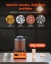 VEVOR Electric Melting Furnace, 1350W Electric Metal Smelter Foundry, 2102℉/1150℃ Metal Smelting Machine with 3kg Ceramic Crucible, Gold Smelting Kit for Jewelry Making, Metal Bars, Metal Components
