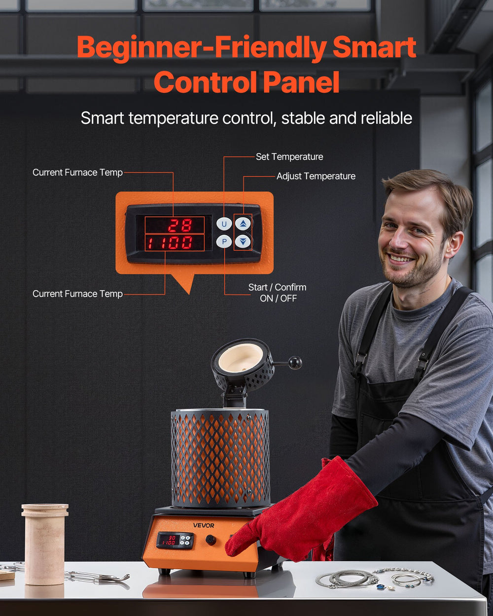 Beginner-friendly smart control panel for temperature control