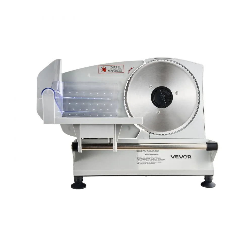 VEVOR Meat Slicer, 6.7 inch 150W Electric Deli Slicer Machine with two SUS420 Blades,  0-0.6 inch Adjustable Thickness, ETL Certified Home Food-Slicer for Meat, Ham, Baguett, Steak, ETL Approved