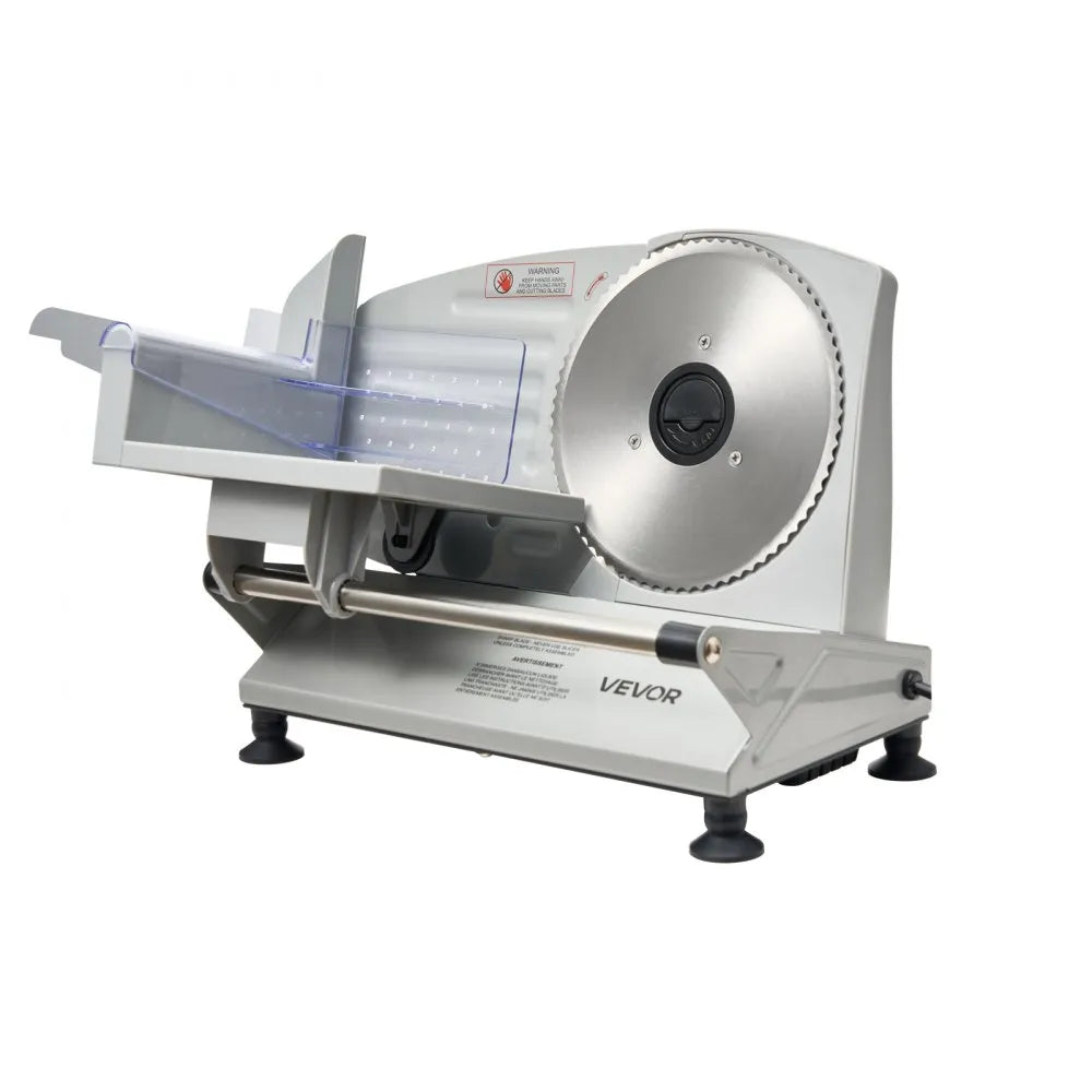VEVOR Meat Slicer, 6.7 inch 150W Electric Deli Slicer Machine with two SUS420 Blades,  0-0.6 inch Adjustable Thickness, ETL Certified Home Food-Slicer for Meat, Ham, Baguett, Steak, ETL Approved