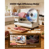 VEVOR Meat Slicer, 8.6 inch 200W Electric Deli Slicer Machine with two SUS420 Blade, 0-0.6 inch Adjustable Thickness, ETL Certified Home Food-Slicer for Meat, Ham, Baguett, Steak