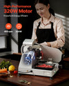 320W high-efficiency motor - VEVOR meat slicer infographic