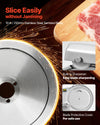 10 inch / 250 mm blade with built-in sharpener and protective cover - infographic