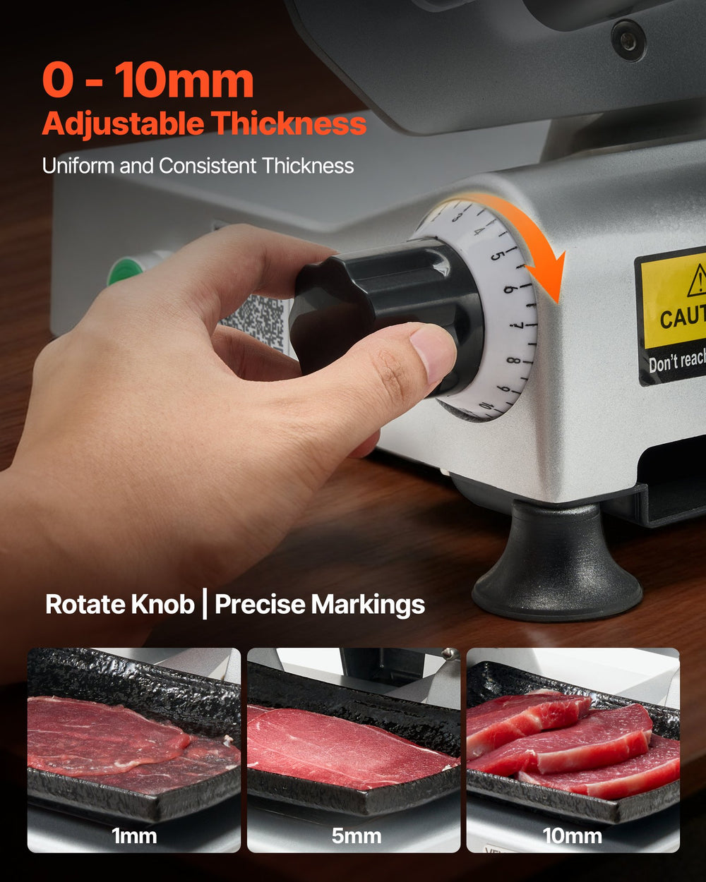 0-10 mm adjustable thickness knob - infographic