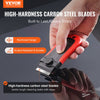 VEVOR Razor Blade Scraper, 15 Extra Blades, Locking Scraper Tool with Security Cap, Carbon Steel and POM Blades, for Cleaning Labels, Stickers, Decals, Paint from Glass Window Stovetop Cooktop Oven
