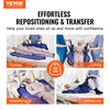 VEVOR Positioning Bed Pad with 8 Reinforced Handles, 48" x 40" Lifting, Turning, Repositioning, Patient Transfer Sheet Washable for Elderly, Patient, Bedridden, 400LBS Capacity