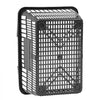 VEVOR Shopping Baskets, 12 PCS, 21L Stackable PE Plastic Grocery Baskets with Handles, Dense Mesh Structure, Holds up to 20 lbs, Portable for Grocery, Retail, Stores, Supermarket, Home Use, Black