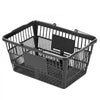 VEVOR Shopping Baskets, 12 PCS, 21L Stackable PE Plastic Grocery Baskets with Handles, Dense Mesh Structure, Holds up to 20 lbs, Portable for Grocery, Retail, Stores, Supermarket, Home Use, Black