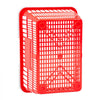 VEVOR Shopping Baskets, 20 PCS, 21L Stackable PE Plastic Grocery Baskets with Handles, Dense Mesh Structure, Holds up to 20 lbs, Portable for Grocery, Retail, Stores, Supermarket, Home Use, Red