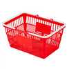 VEVOR Shopping Baskets, 20 PCS, 21L Stackable PE Plastic Grocery Baskets with Handles, Dense Mesh Structure, Holds up to 20 lbs, Portable for Grocery, Retail, Stores, Supermarket, Home Use, Red
