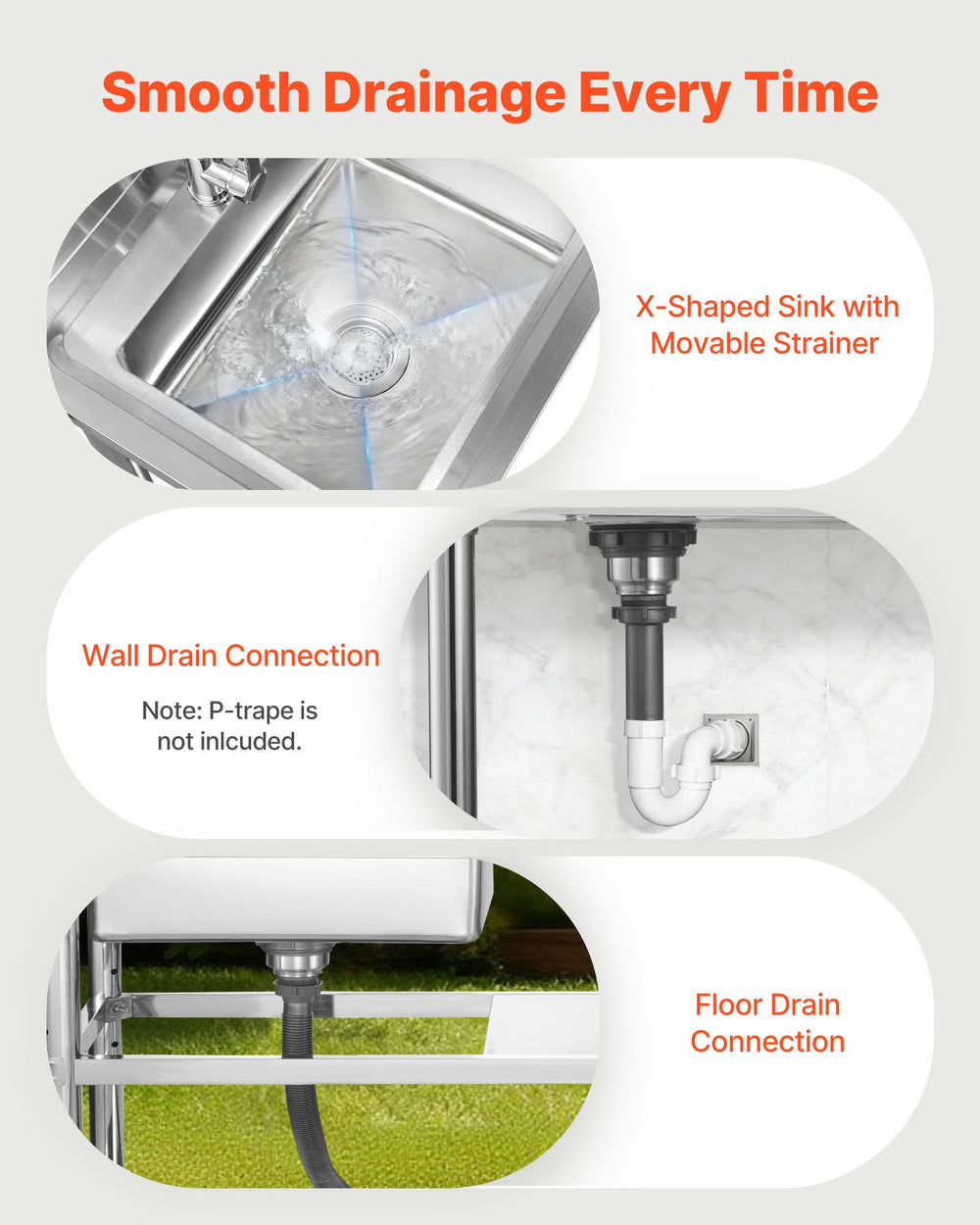 VEVOR Stainless Steel Utility Sink - Image 4