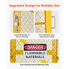 VEVOR Vertical Cylinder Storage Cabinet, 31"L x 30"W x 65"H, 9 Cylinder Capacity, Propane Storage Cage with Chain, Lock and Keys, Yellow Powder-Coated Carbon Steel, for Propane, Oxygen, Nitrogen