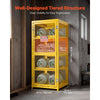 VEVOR Horizontal Cylinder Storage Cabinet, 30"L x 30"W x 70.3"H, 8 Cylinder Capacity, 4-Tier Propane Storage Cage, with Lock and Keys, Yellow Powder-Coated Carbon Steel, for Propane, Oxygen, Nitrogen