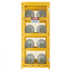 VEVOR Horizontal Cylinder Storage Cabinet, 30"L x 30"W x 70.3"H, 8 Cylinder Capacity, 4-Tier Propane Storage Cage, with Lock and Keys, Yellow Powder-Coated Carbon Steel, for Propane, Oxygen, Nitrogen