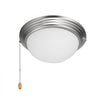 VEVOR Ceiling Fan Light Kit, 750lm 3000K Fan Light Kit with Pull Chain, 2 LED Bulbs, Modern Replacement Fixture for Living Room, Dining Room, Bedroom, Frosted Milk Glass Shade Brushed Nickel Finish