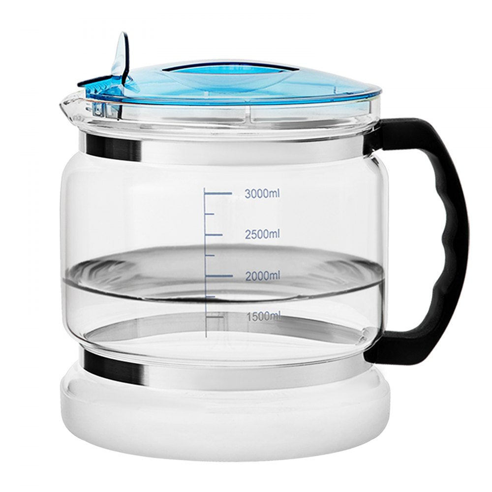 VEVOR 1.1Gal Water Distiller, 0.3Gal/H, 750W Distilled Water Maker Machine 0-99H Timing Dual Temp Display, 304 Stainless Steel Countertop Distiller Glass Carafe Cleaning Powder 3 Carbon Packs, Red