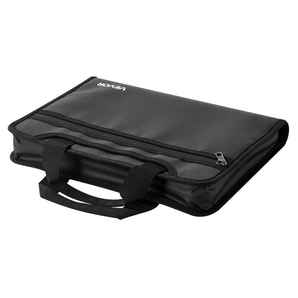 VEVOR Fireproof Document Bag, 1832 ℉ Heat Insulated Fireproof & Waterproof Bag, Portable Multi-Layer File Storage Security Organizer Home Office Travel Use, for Passports, Important Documents, Files