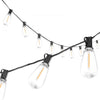 VEVOR LED Outdoor String Lights, 50FT, 2700K Dimmable Outside Patio Lights with 15 S14 Shatterproof Bulbs E12 Socket Base, Waterproof Hanging Lights for Porch Backyard Garden Balcony Deck Party Decor