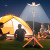 VEVOR LED Work Light with Stand, 8Ah, Rechargeable Cordless Camping Light, with 3 Lamp Heads, Detachable Tripod Stand, 2200 Lumens 3000K-6500K Dimmable, Portable Construction Lighting for Job Site