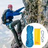 VEVOR 10.5 mm Static Climbing Rope, 19.5M(64ft) Outdoor Rock Climbing Rope 25KN Breaking Tension, Fiber Rope with Steel Snap Hooks for Escape, Rappelling, Fire Rescue, Blue