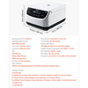 VEVOR LC500-6 centrifuge machine - dimensions and package contents infographic
