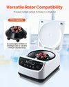 VEVOR centrifuge machine - versatile rotor compatibility infographic