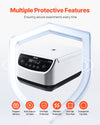 VEVOR centrifuge machine - multiple protective features infographic