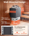 VEVOR 9KW Sauna Heater, Steam Bath Sauna Heater with Built-In Controls, Electric Sauna Stove, 3h Timer and Adjustable Temp for Max. 317-459 Cubic Feet, Home Hotel Spa Shower Use 220V