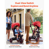 VEVOR Toddler Tricycle & Stroller for 1-5 Year Old, 6-in-1 Kids Trike with Parent Push Handle, Canopy, Adjustable Seat and Storage, Tricycle for Toddlers, Birthday Toy for Boys and Girls, Red/Black