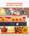 Temperature range 86-185°F (30-85°C) and 1500W heating power (feature graphic)
