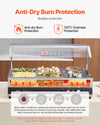 VEVOR commercial soup warmer with dual-sided splash guard