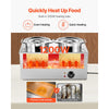 VEVOR Electric Soup Warmer, Two 6.34QT Stainless Steel Round Pot with 86~185°F Adjustable Temp, 1200W Commercial Bain Marie Compatible with Pans, Soup Station for Restaurant, Buffet