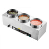 VEVOR Electric Soup Warmer, Three 6.34QT Stainless Steel Round Pot with 86~185°F Adjustable Temp, 1500W Commercial Bain Marie with Anti-dry Burn and Reset Button, Soup Station for Restaurant, Buffet