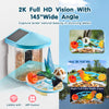 VEVOR Smart Bird Feeder with Camera, 2K HD AI Identify 10000+ Bird Species, Solar-Powered Bird Watching Camera with Auto Capture & Instant Notify, Wireless Outdoor Gift for Bird Lover (3 Solar Panels)