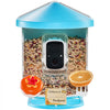 VEVOR Smart Bird Feeder with Camera, 2K HD AI Identify 10000+ Bird Species, Solar-Powered Bird Watching Camera with Auto Capture & Instant Notify, Wireless Outdoor Gift for Bird Lover (3 Solar Panels)