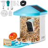 VEVOR Smart Bird Feeder with Camera, 2K HD AI Identify 10000+ Bird Species, Solar-Powered Bird Watching Camera with Auto Capture & Instant Notify, Wireless Outdoor Gift for Bird Lover (2 Solar Panels)
