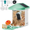 VEVOR Smart Bird Feeder with Camera, 2K HD AI Identify 10000+ Bird Species, Solar-Powered Bird Watching Camera with Auto Capture & Instant Notify, Wireless Outdoor Gift for Bird Lover (2 Solar Panels)