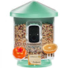 VEVOR Smart Bird Feeder with Camera, 2K HD AI Identify 10000+ Bird Species, Solar-Powered Bird Watching Camera with Auto Capture & Instant Notify, Wireless Outdoor Gift for Bird Lover (3 Solar Panels)