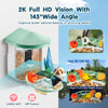 VEVOR Smart Bird Feeder with Camera, 2K HD AI Identify 10,000+ Bird Species, Solar-Powered Bird Watching Camera with Auto Capture & Instant Notify, Wireless Outdoor Ideal Gift for Bird Lovers (Green)