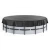 VEVOR 15 Ft Round Pool Cover, Solar Covers for Above Ground Pools, Safety Pool Cover with Drawstring Design, PVC Winter Pool Cover, Waterproof and Dustproof, Black