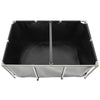 VEVOR Canvas Fish Pond, 270 Gal Above Ground Fish Pond, PVC Koi Tank with Clear Viewing Panel, Rectangular Goldfish Tank with Stainless Steel Frame & Drain Valve, for Breeding Koi, Irrigation(Black)