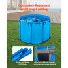 VEVOR Canvas Fish Pond, 448.8 Gal Capacity Above Ground Fish Pond, Foldable PVC Koi Tank, Round Goldfish Tank with Stable Frame and Drain Valve, for Aquaculture, Koi Breeding, and Irrigation (Blue)
